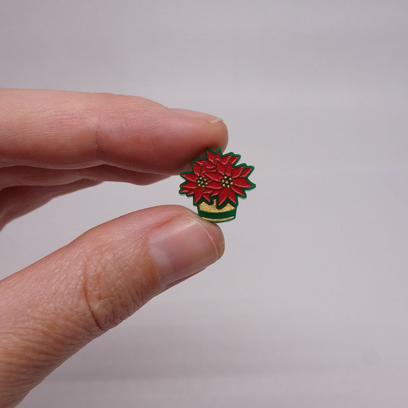 Boucles d’oreille poinsettias