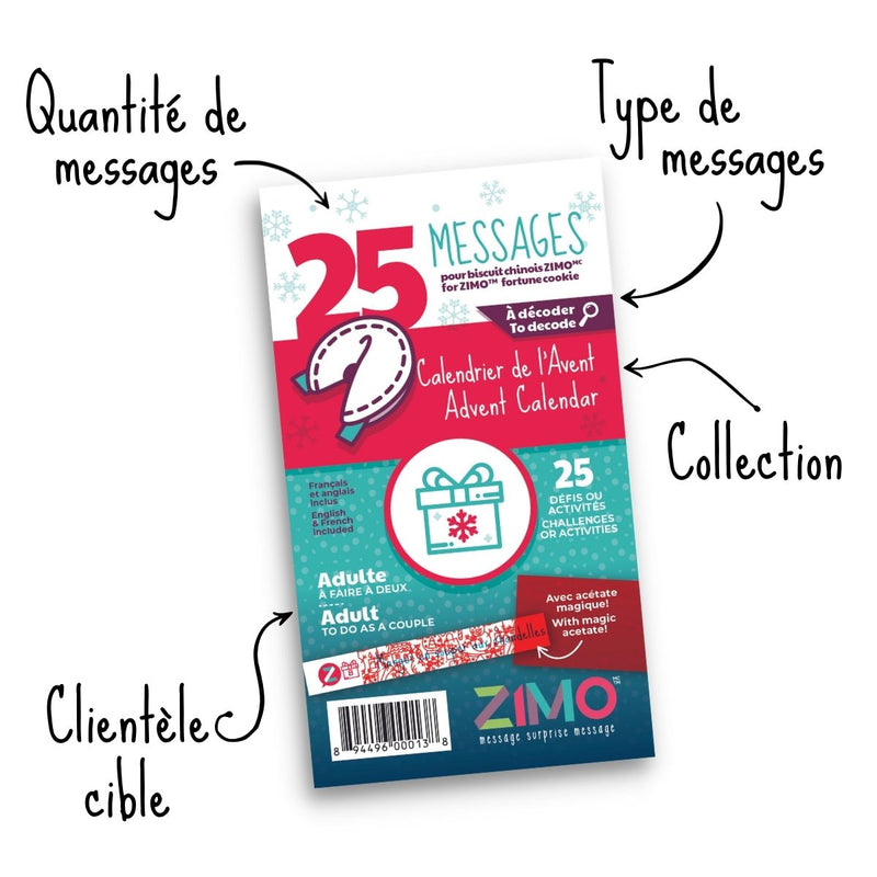 DES COUPLES • CALENDRIER DE L'AVENT • MESSAGE À DÉCODER