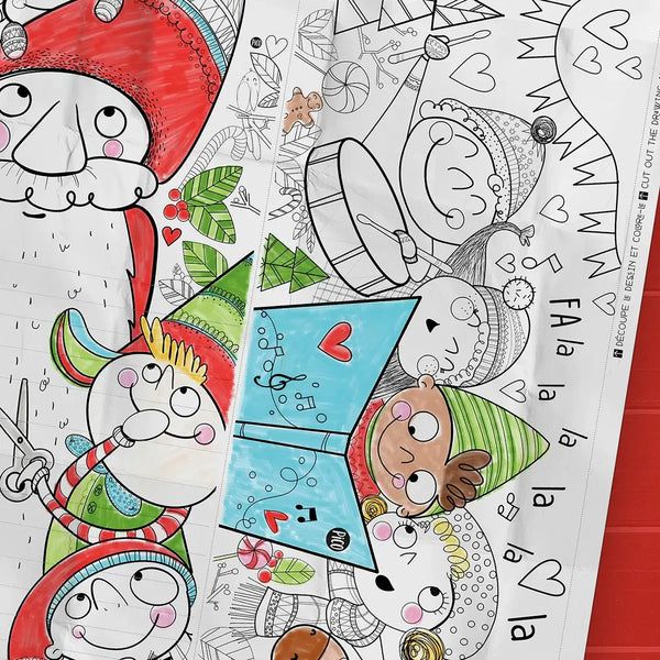 Coloriage géant - C'est l'hiver