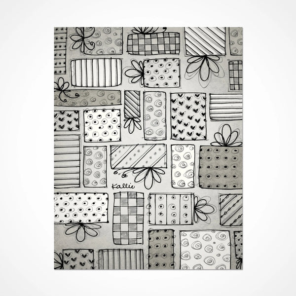 Carte mosaïque de cadeaux