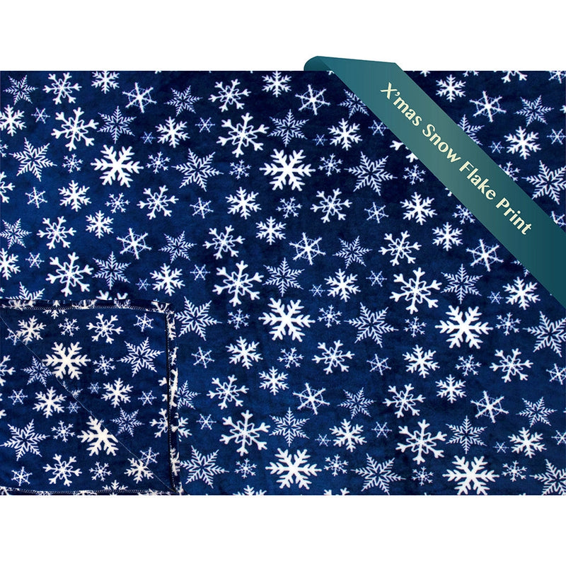 Couverture de Noël flocons de neige bleus