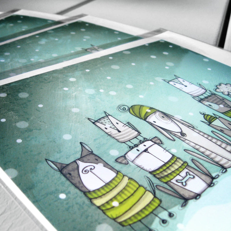 Carte chiens d’hiver