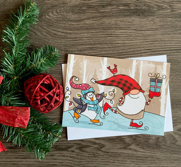 Carte gnome et pingouin