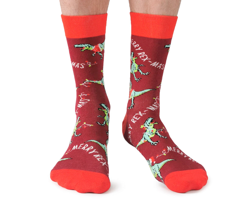 Chaussette T-Rex de Noël - M/L (Homme)