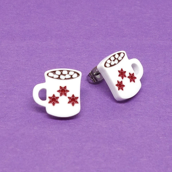 Boucles d’oreille chocolat chaud