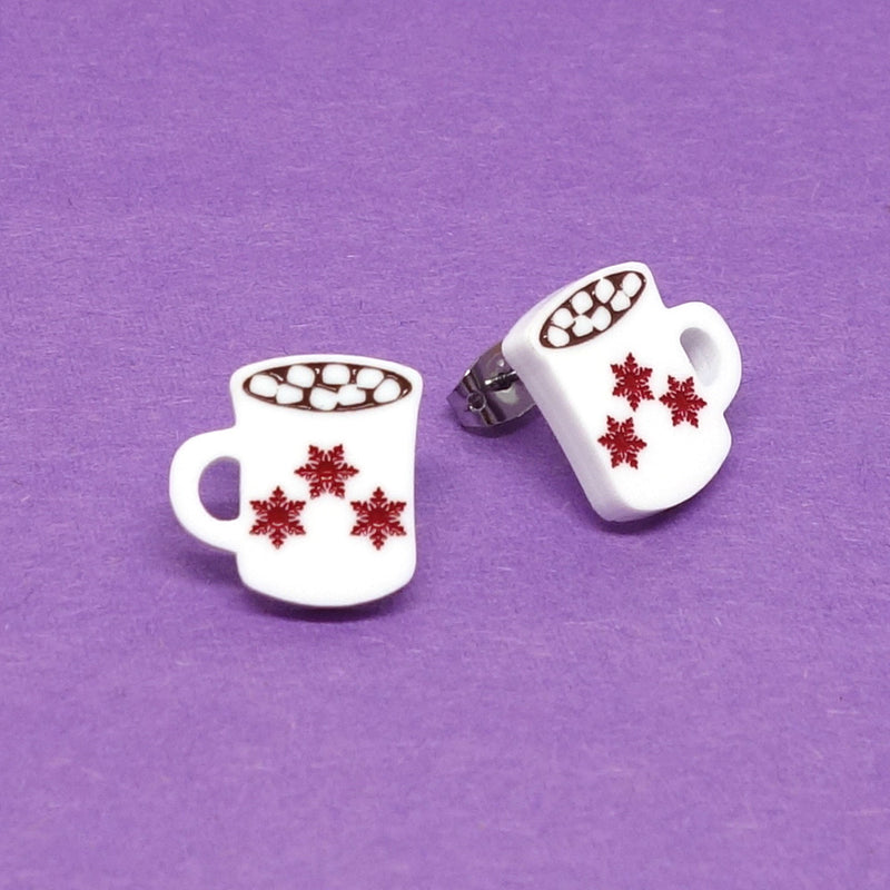 Boucles d’oreille chocolat chaud