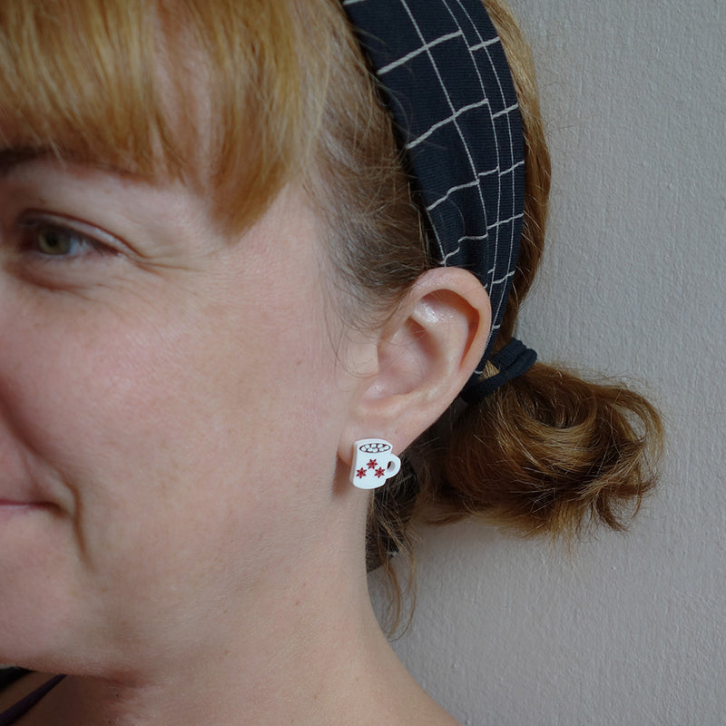 Boucles d’oreille chocolat chaud