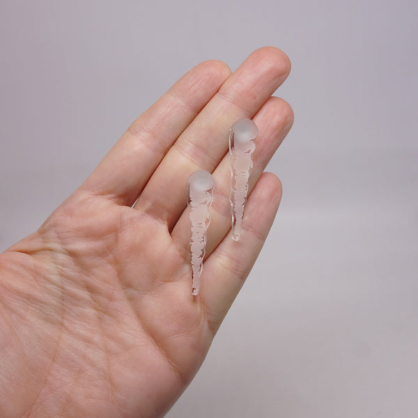 Boucles d’oreille glaçons transparents