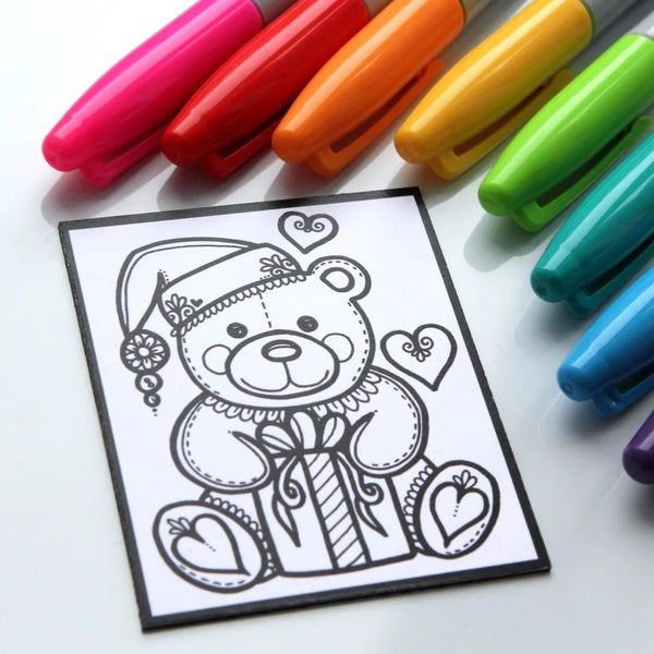 Aimant à colorier, OURSON en peluche, cadeau, toutou