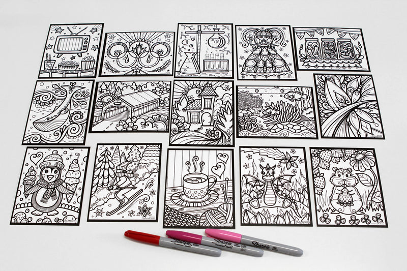 Coloriage défi-mini #15 pingouin