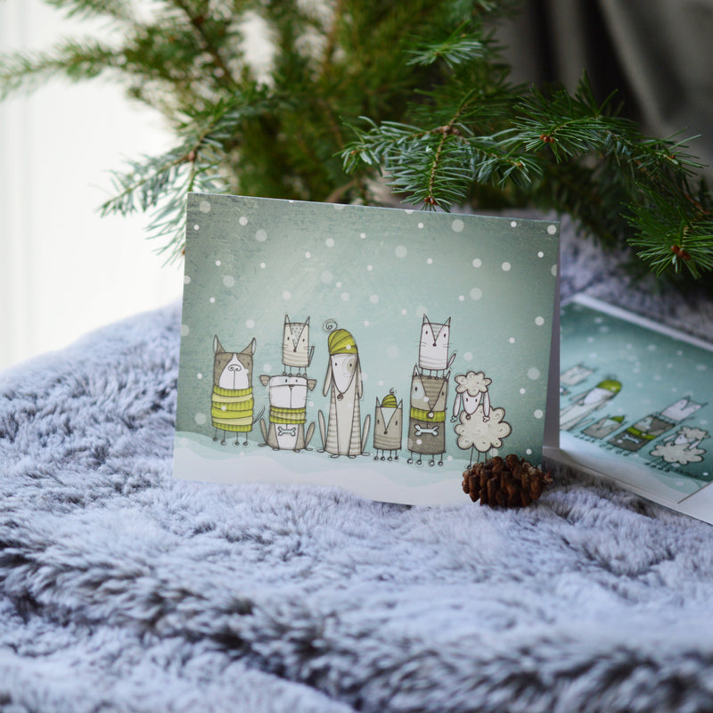 Carte chiens d’hiver