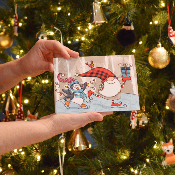 Carte gnome et pingouin