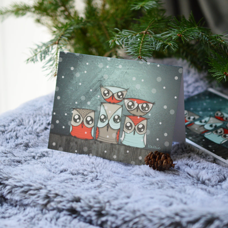 Carte hiboux d’hiver