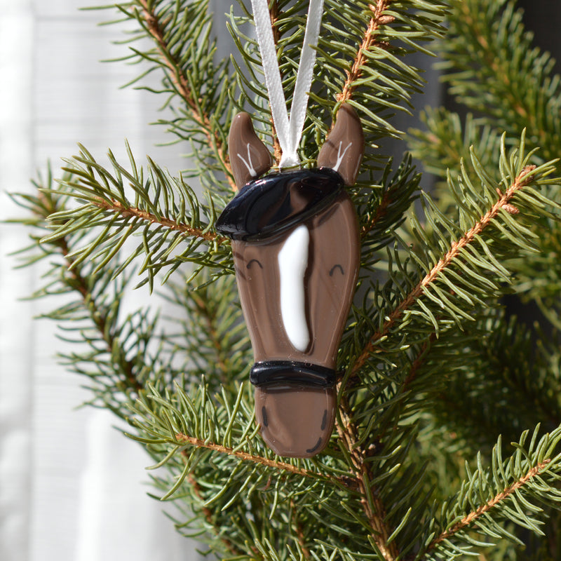 Boule de Noël cheval ni
