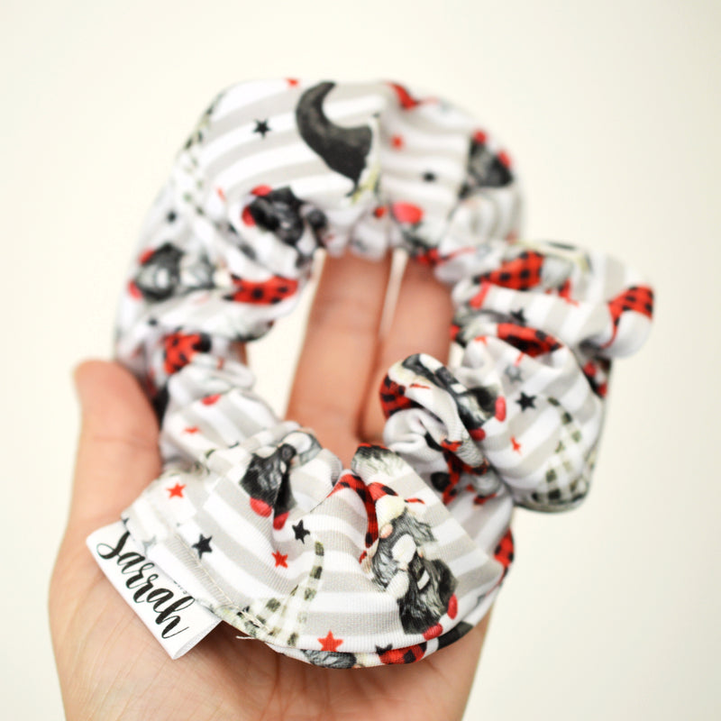 Chouchou pour cheveux gnomes gris