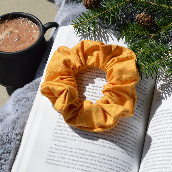 Chouchou pour cheveux jaune tournesol