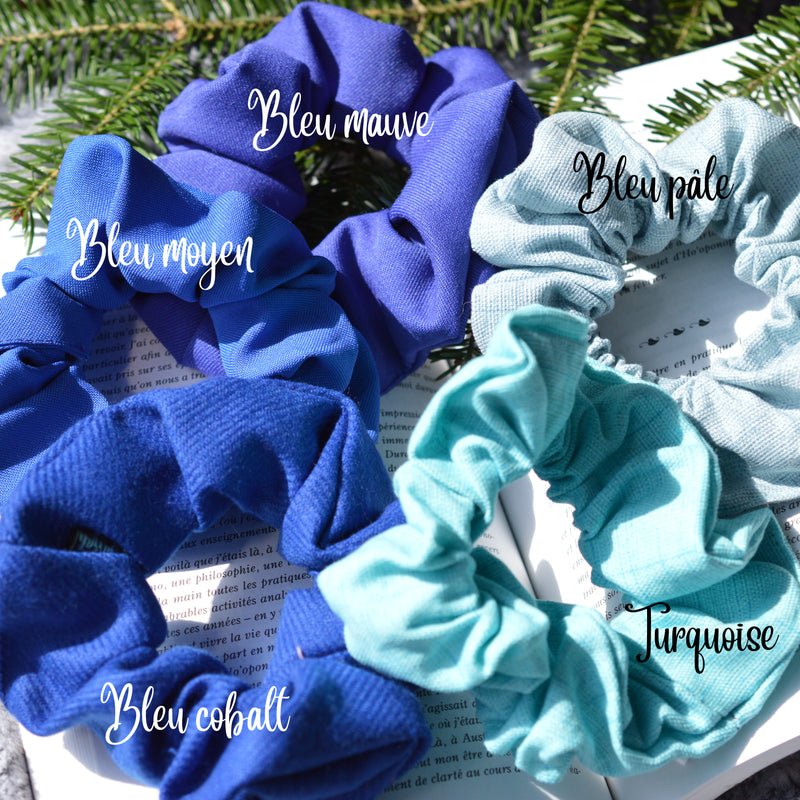 Chouchou pour cheveux bleu mauve