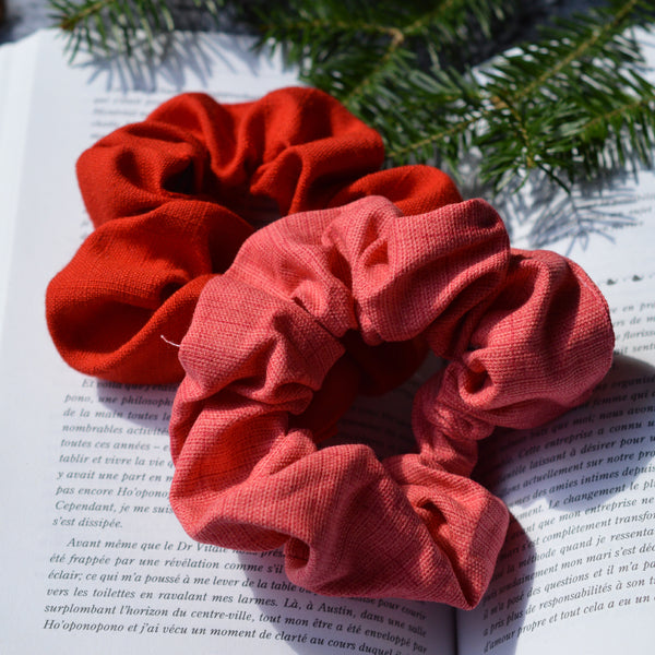 Chouchou pour cheveux rouge canva