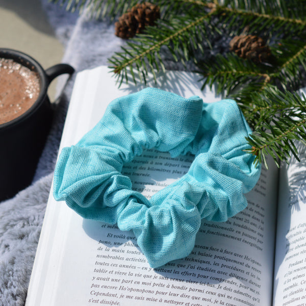 Chouchou pour cheveux turquoise