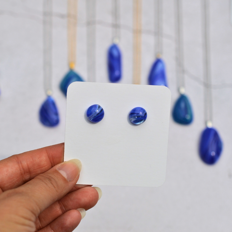 Agate bleue rubanée – Douceur et communication - Collection Gemstones | Station pôle Nord | Boutique de Noël