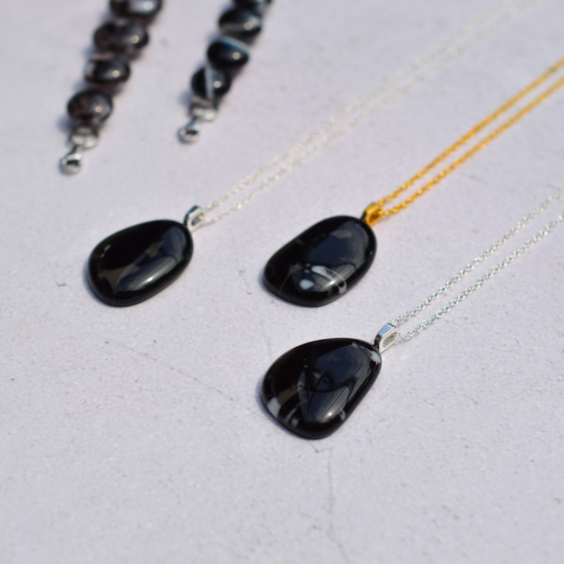 Onyx noir – Élégance et mystère - Collection Gemstones | Station pôle Nord | Boutique de Noël