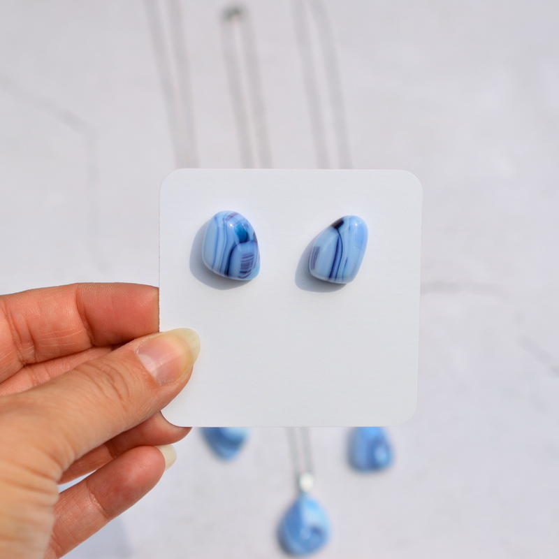 Calcédoine bleue – Calme et sérénité - Collection Gemstones | Station pôle Nord | Boutique de Noël