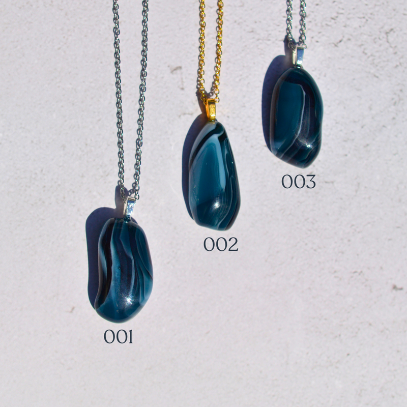 Agate mousse océan – Nature et liberté - Collection Gemstones | Station pôle Nord | Boutique de Noël