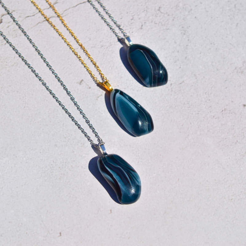 Agate mousse océan – Nature et liberté - Collection Gemstones | Station pôle Nord | Boutique de Noël