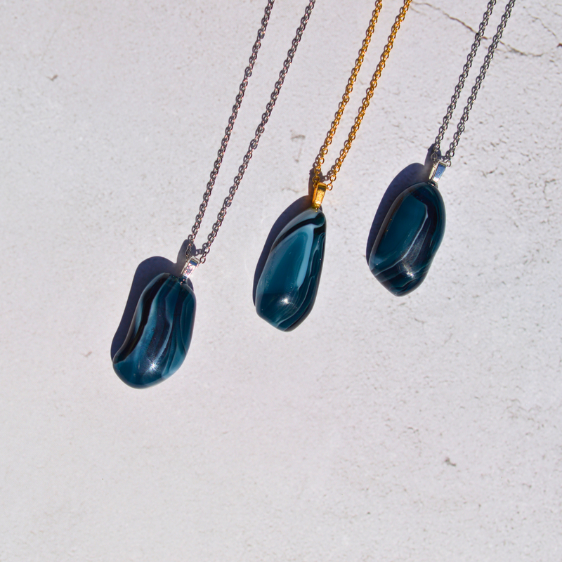 Agate mousse océan – Nature et liberté - Collection Gemstones | Station pôle Nord | Boutique de Noël