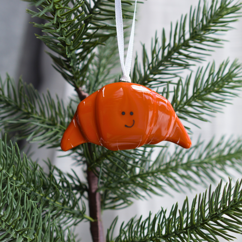 Délicieux croissant souriant pour ton arbre de Noël