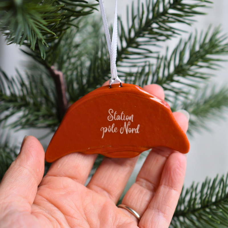 Délicieux croissant souriant pour ton arbre de Noël