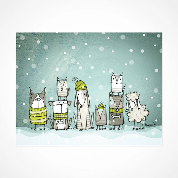 Carte chiens d’hiver