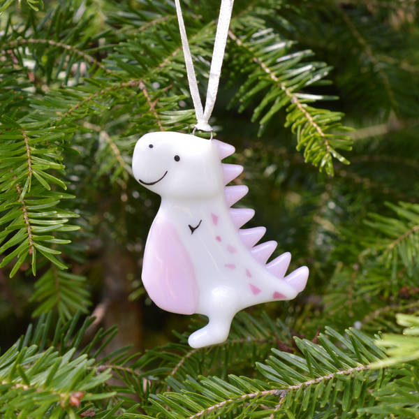 Dinosaure rose, décoration pour le sapin