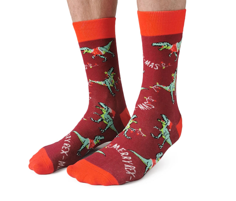 Chaussette T-Rex de Noël - M/L (Homme)