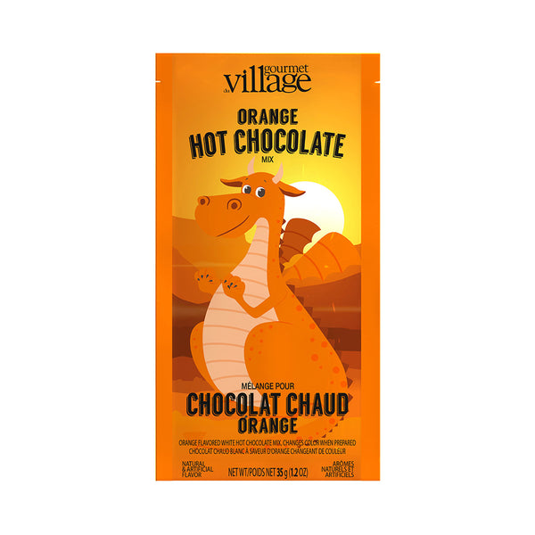 Chocolat chaud blanc dragon orange