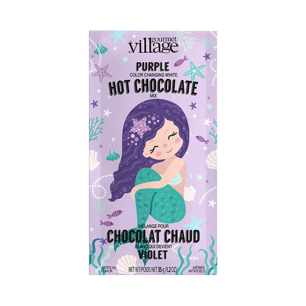 Chocolat chaud blanc sirène mauve
