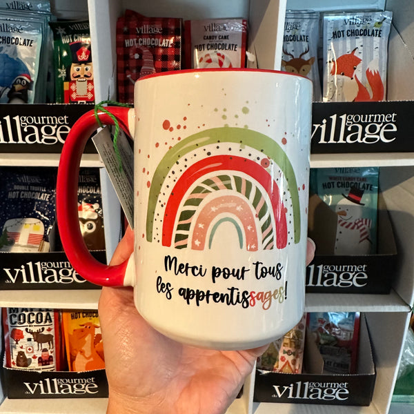 Tasse 15 oz arc-en-ciel merci pour tous les apprentisSAGES!