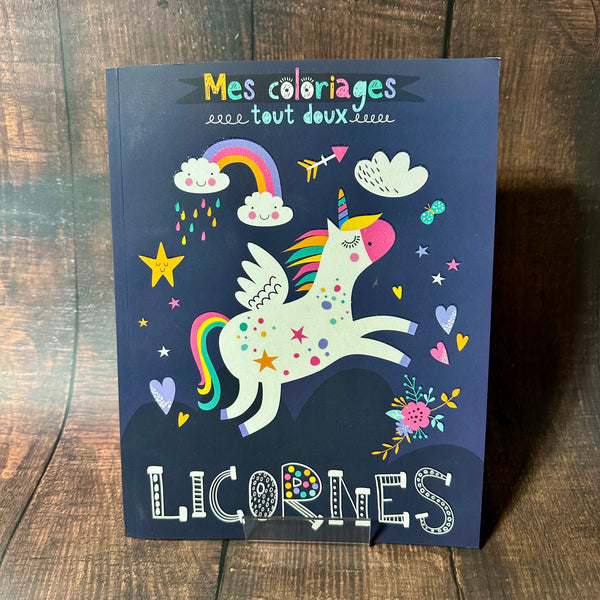 Livre coloriages tout doux Licornes