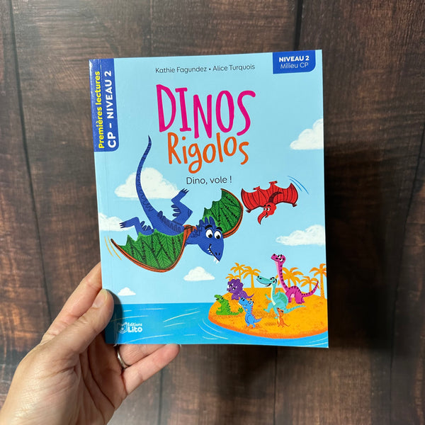 Livre Dinos rigolos Dino vole! Niveau 2