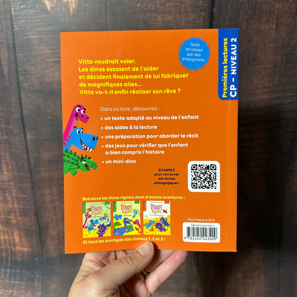Livre Dinos rigolos Dino vole! Niveau 2