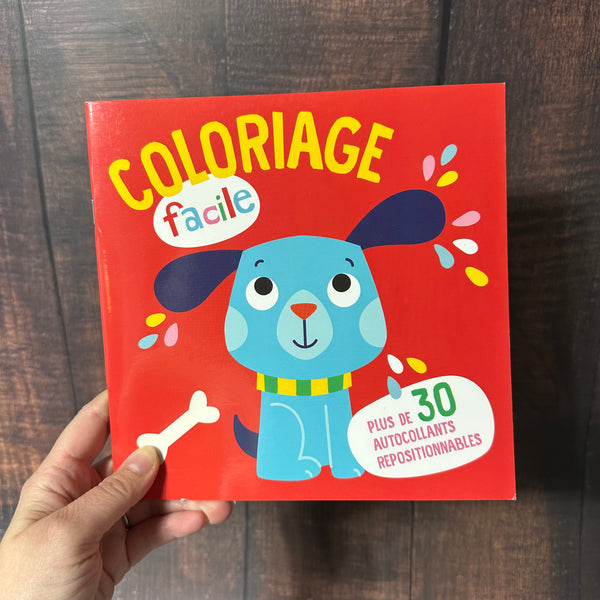 Livre coloriage facile Le chien