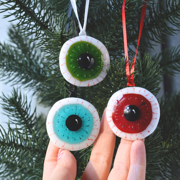 👁️ œil, globe oculaire rouge, vert ou turquoise