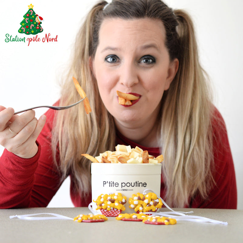 Poutine à suspendre à l’arbre de Noël