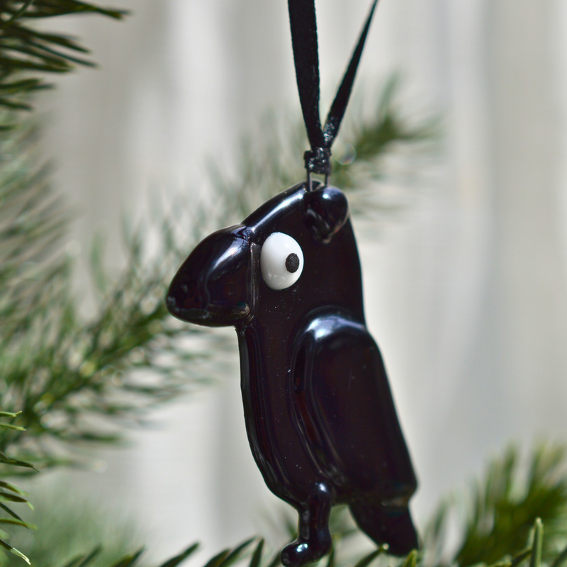 Décoration pour le sapin corbeau noir avec ou sans citrouille