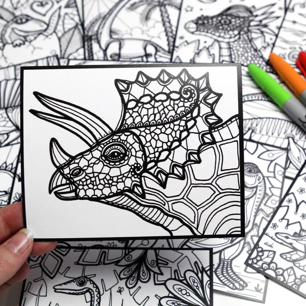 Coloriage défi-mini #10 Dinosaures