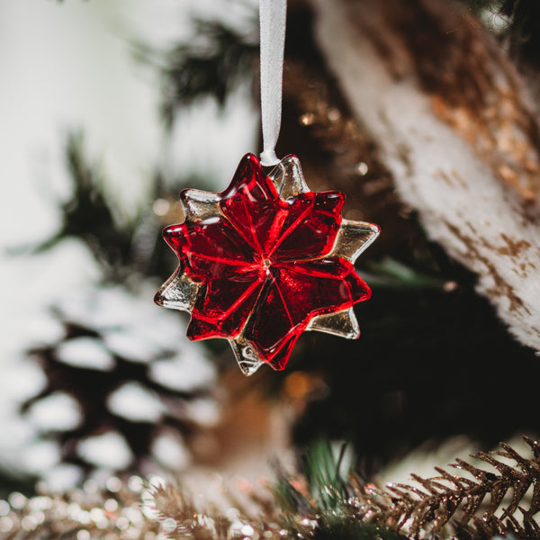 Ornement de noel flocon de neige à suspendre dans le sapin