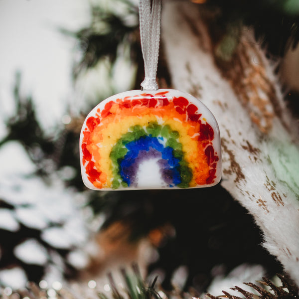 arc en ciel multicolore en verre à suspendre ca va bien aller