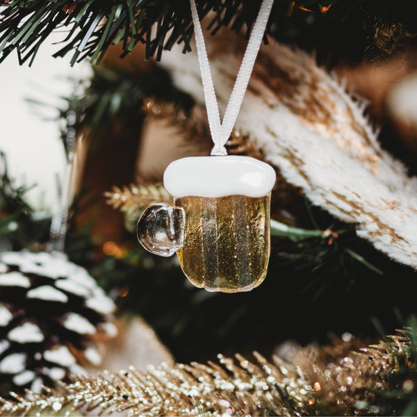 Décoration de Noël en forme de bock de bière à suspendre