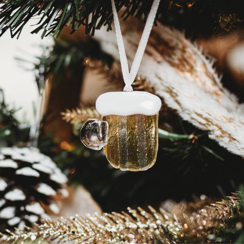 Décoration de Noël en forme de bock de bière à suspendre