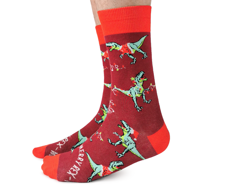 Chaussette T-Rex de Noël - M/L (Homme)